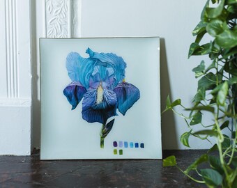 Iris Decoupage Platter