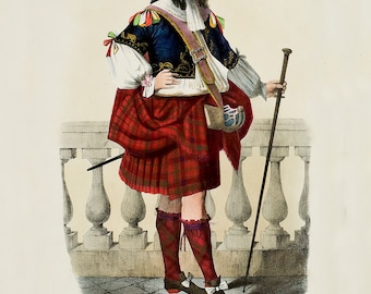 Clan Robertson - Scottish Clan ~ Kilt - Traditional Tartan and Arms ~ Scotland ~ Scottish Genealogy ~ Family Tartan - Highlander - Gaelic