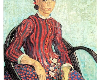 French Impressionist Art - Van Gogh - La Mousme - 1977 Large Poster Sized Print 12 x 15