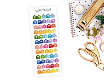 60 Colorful Mail Stickers - MI 0022