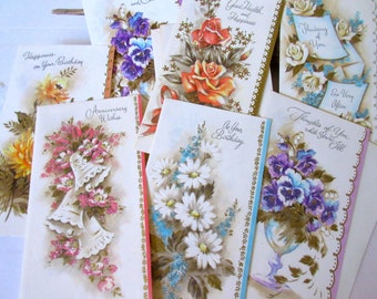 Vintage Birthday Card / Unused / Greeting Card / Vintage Thinking of You Anniversary Card