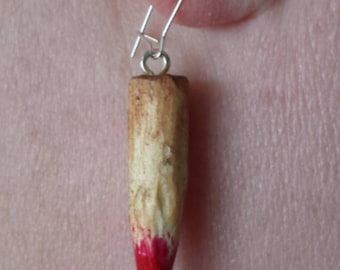 Hand carved earrings inspired by Buffy the Vampire Slayer