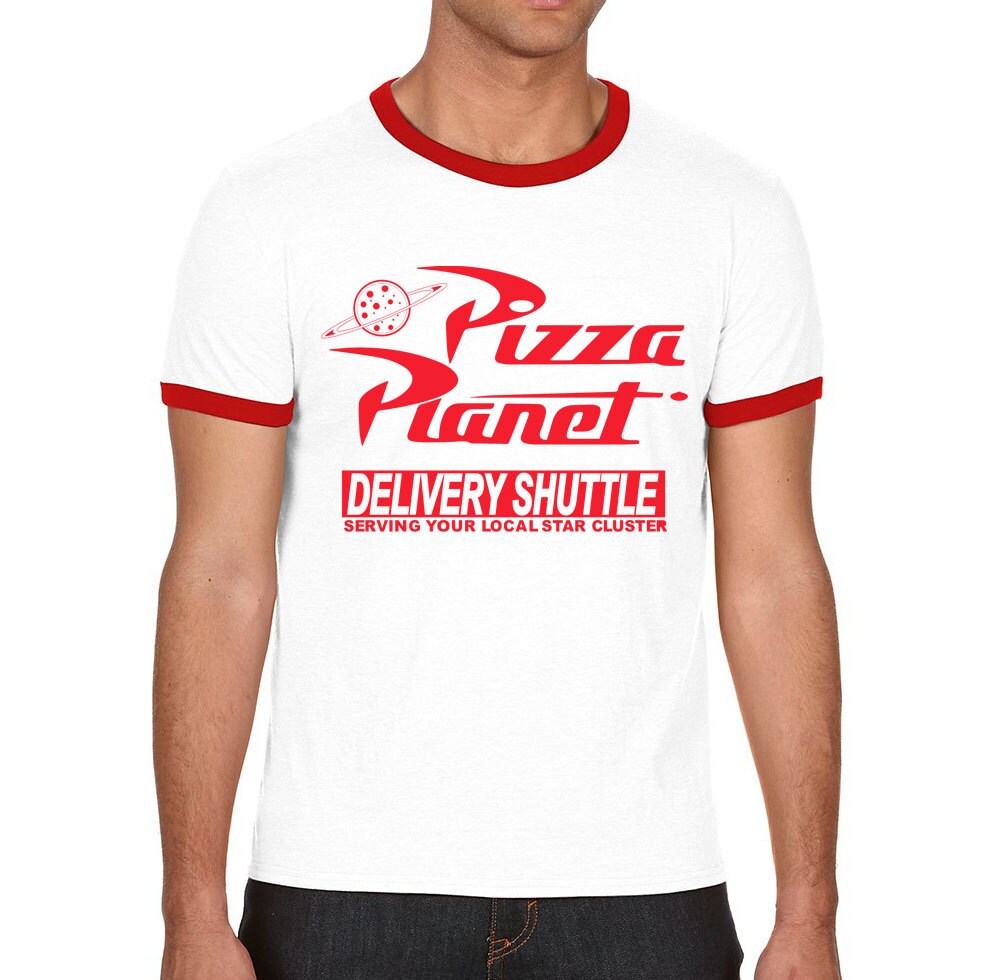 white pizza planet shirt