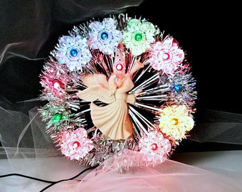 Vintage Angel Tree Topper Light - Angel Light - Vintage Tree Topper - Electrified Tree Topper -