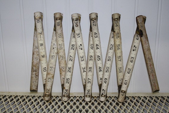 vintage 6 foot folding ruler for supplies item 1579