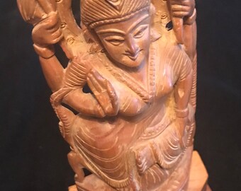 Hand Carved Wood Figure of Kwan Yin
