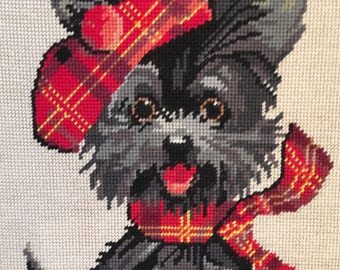 Vintage Scottie Dog Needlepoint