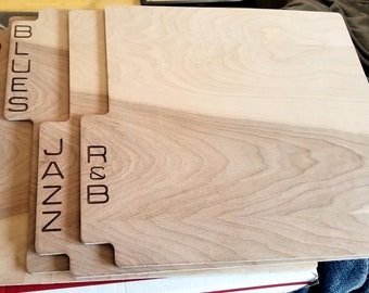 Audiophile Wood record / vinyl collection custom genre divider