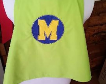 Super Hero Cape - Your Kid's Initial Included (Available Sizes: 2T and 4T) - 100% Cotton- embroidered initial