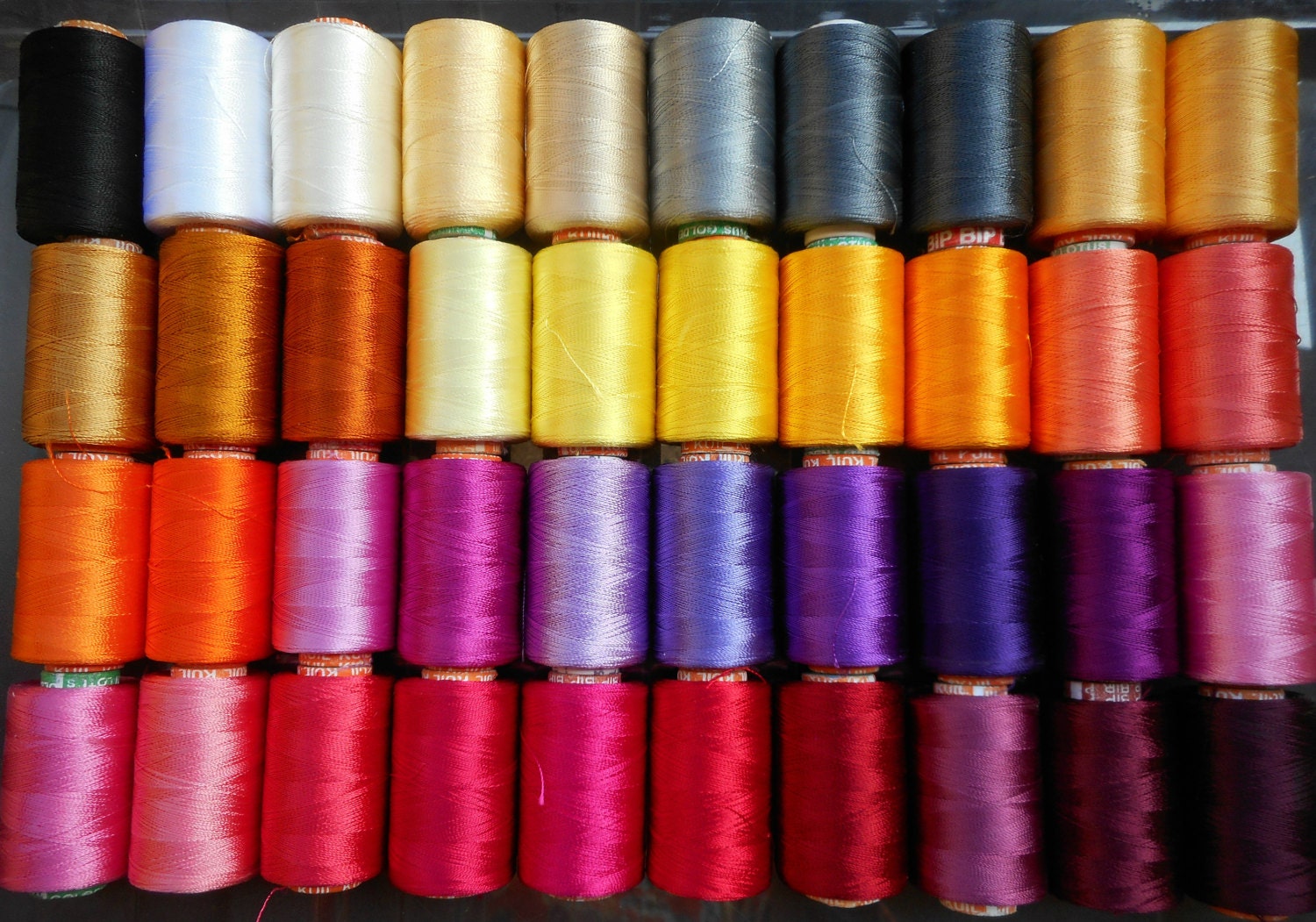 10 Spools Of Indian Silk Thread Random Colors Embroidery