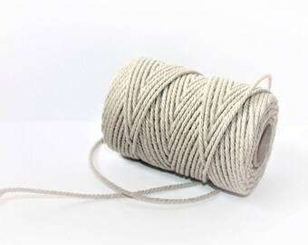 2.5 mm of Elegant Linen Rope - Natural Color = 1 Spool = 55 Yards = 50 Meters