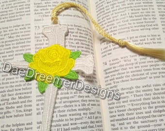 Wire Wrapped Cross Book Mark