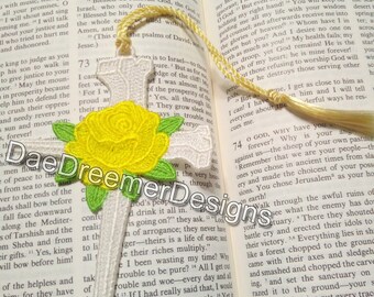 Wire Wrapped Cross Book Mark