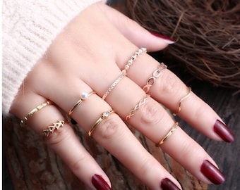 10pc Midi Ring Set **Free Shipping**