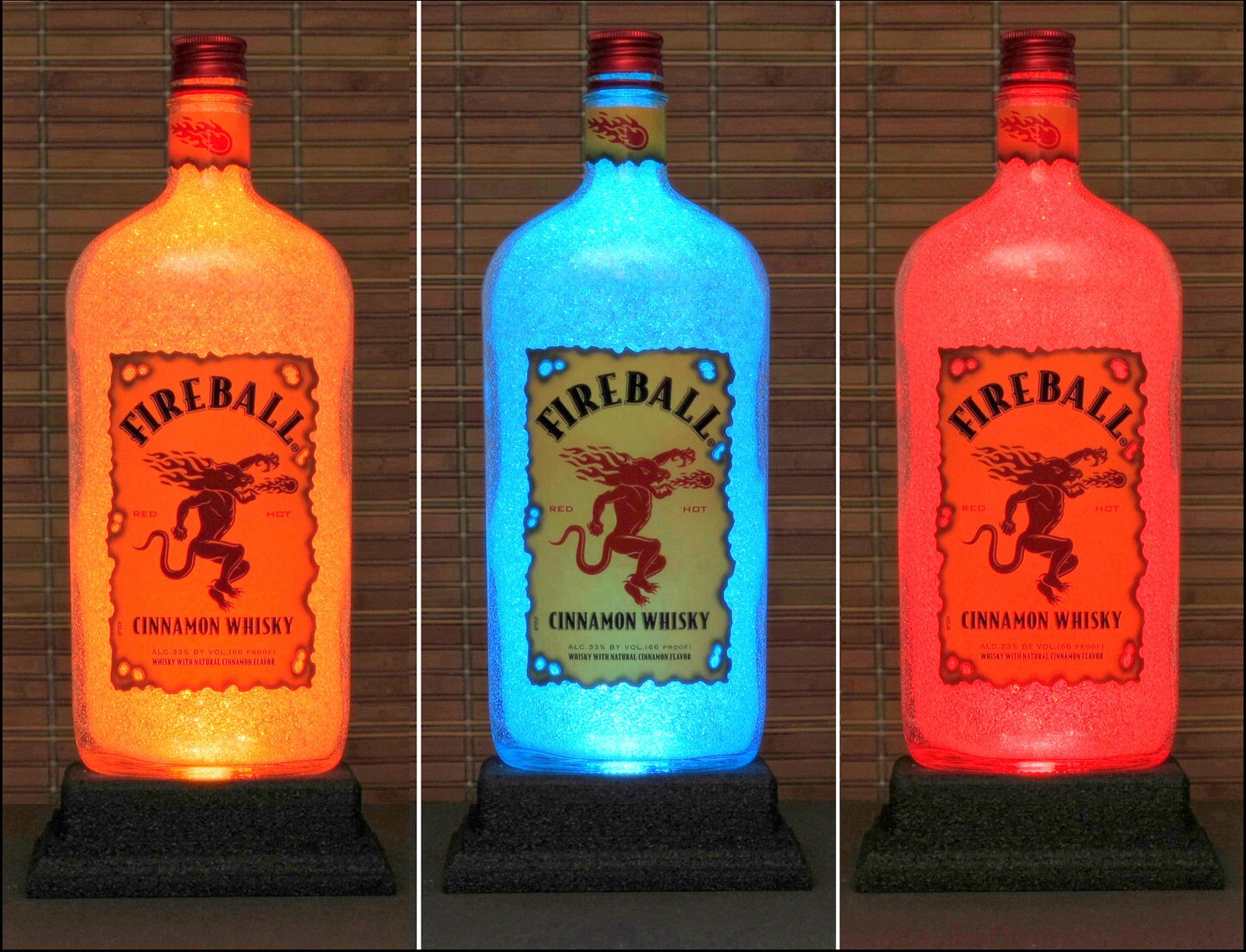 Download Fireball Whiskey Color Changing Bottle Lamp Bar Light LED