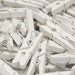 25mm White Small Wooden Craft Pegs Mini Clip Metal Spring Tiny Wedding Decor