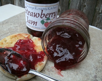 Jam and Jelly, Strawberry jam, handcrafted, Deliciously Sweet, homemade jam, Strawberry preserves, holiday gift, food gift, fruit jelly
