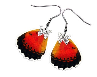 Real Butterfly Wing Earrings (Cethosia Biblis HW - E209)