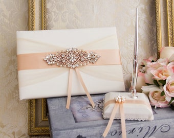 Rose Gold Wedding Guest Book Personalized Weeding Guest Book Personalized Guest Book Blush Guest Book Rose Gold Wedding Accessories
