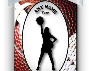 Cheerleader Cheering Silhouette Personalized Ornament