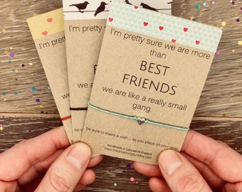 Friendship Bracelet, Wish Bracelet, Friend Bracelet, Best Friends Gift, Friendship Card, Friend Wish Bracelet, Friendship Wish Bracelet