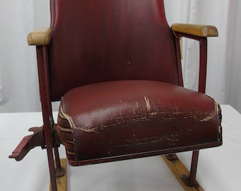 Theater Chairs. Movie Theatre Chairs. Entryway Furniture. Wood. Iron. Folding Cinema Stadium Seats. Industrial Furniture Decor. Rustic Moder
