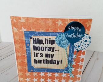 It's my Birthday handmade scrapbook mini album