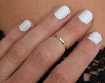 Gold midi ring, knuckle ring, stacking rings - midi ring, gold ring