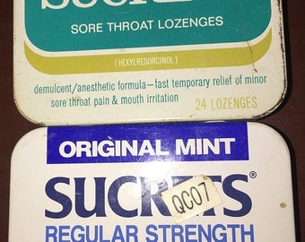 SUMMERSALE Vintage pair of Sucretes Tins in nice condition