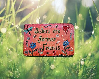 Mother's Day gift - Cement Sister Stepping Stone - gift for women - gift for her - sister gift - garden stepping stone - gift for a gardener