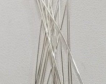 20 - Sterling Silver #24, 2 Inch 1.5mm Ball Pin,