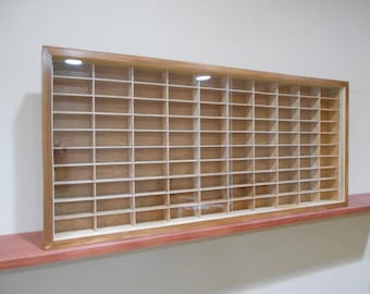 Display case cabinet for 1/64 diecast scale cars (hot wheels, matchbox) - 100NWW-1