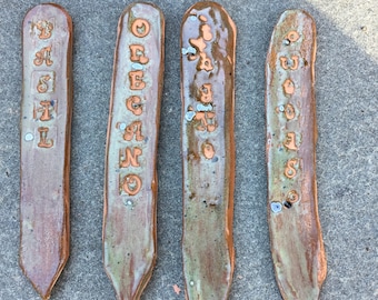 Small Ceramic Herb Markers