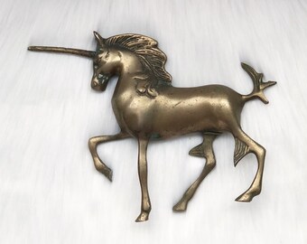 Vintage Brass Unicorn
