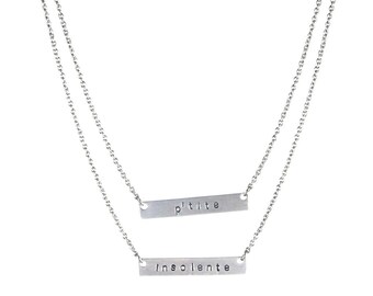 Silver petite insolente necklace