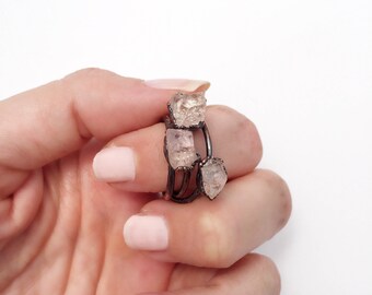 Raw Topaz Ring, Topaz Ring, Raw Birthstone Ring, November Birthstone Ring, Raw Birthstone Jewelry, Raw Crystal Ring, November Birthstone