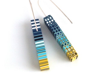 Geometric earrings Dangle earrings Modern earrings Geometric jewellery Contemporary jewelry Minimalist earrings Geometric jewellery
