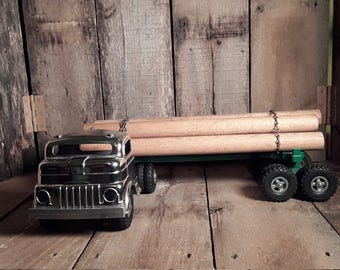 Vintage Structo Timber Toter with Rare Chrome Truck C-3044, 1950's