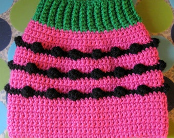 Size M - Dog Sweater Vest - Watermelon - Ready to Ship Today