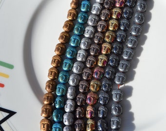 Metallic Buddha Head Beads 6