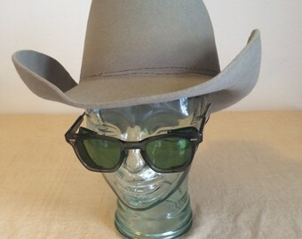 Trail Ridge Perma-Felt Canyon Trails Size 7 Tan Cowboy Hat - Vintage