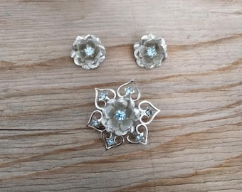 Vintage Brooch and Clip-on Earrings