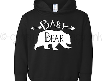 Baby Bear Shirt - Baby Bear Hoodie - Bear Shirt - Bear Family Apparel - Baby Bear - Woodland Family Outfits - Bear Family Kids Top