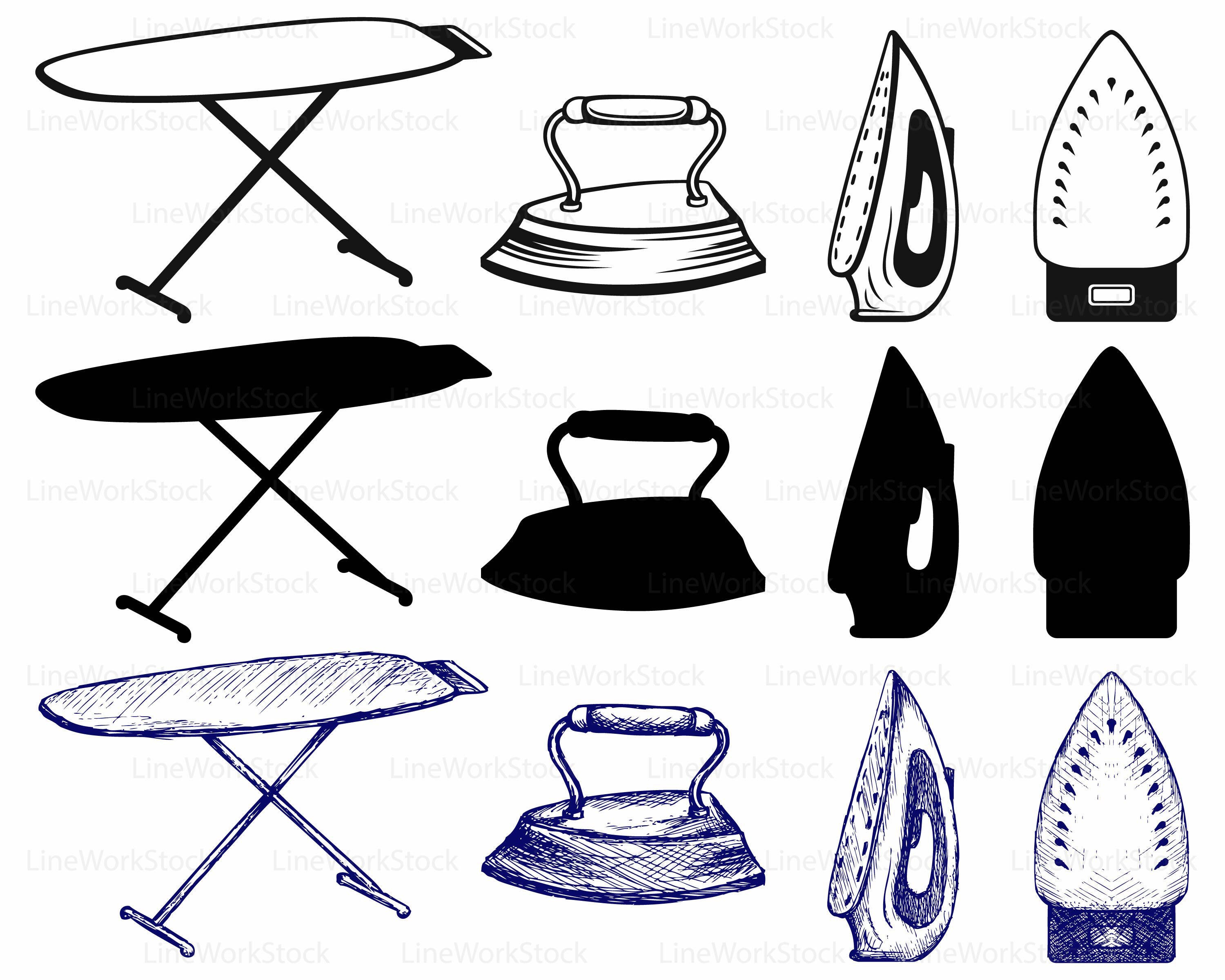 Download Iron svg/iron clipart/ironing board svg/iron silhouette ...