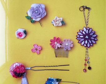 Beginners to intermediate - Traditional Japanese Flower Folding Kanzashi Hair Accessories to Ornaments_Ebook_PDF_06