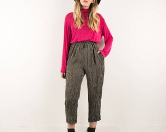 AMAZING Vintage Pink Knit Slinky Oversized Turtleneck Sweater / S / 90s hipster boyfriend sweater knit wool cozy sweater fuchsia bright neon
