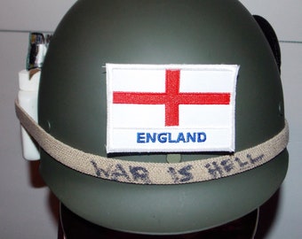 Pick of 7, Nato in Vietnam, peace-love 60's era, ABS polymer, full nylon helmet lining, size adjustable, OD color, leather liner-strap.