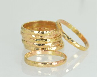 Thick 14k Gold Filled Stackable Ring(s), Gold Rings, Stacking Rings, Thick Gold Ring, Alari, Simple Ring, Gold Band, Gold Stack Ring
