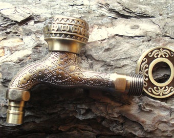 Vintage European Water Faucet/ Large Water Spigot /Garden Tap/ Home Décor/1990s/Unused