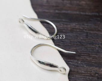 6 pieces (3 pairs) sterling silver ear wire ear hook ear wires earwire earwires ear hooks earring findings